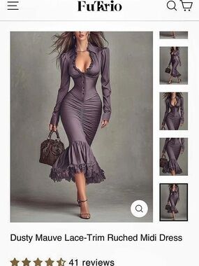 FuTario Ruched Midi Dress